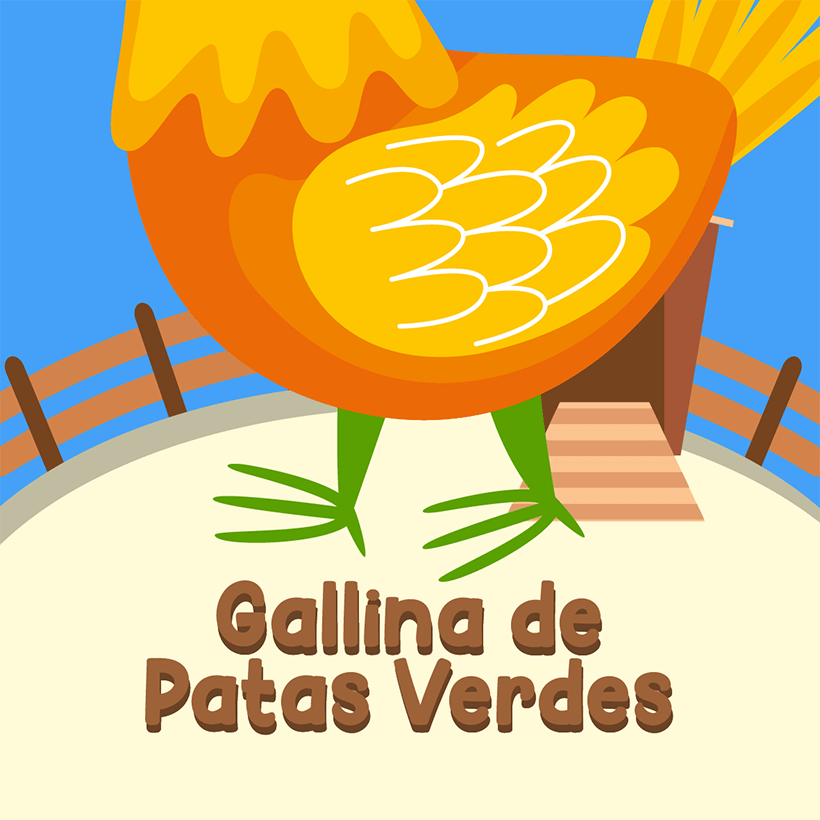 Gallina de patas verdes